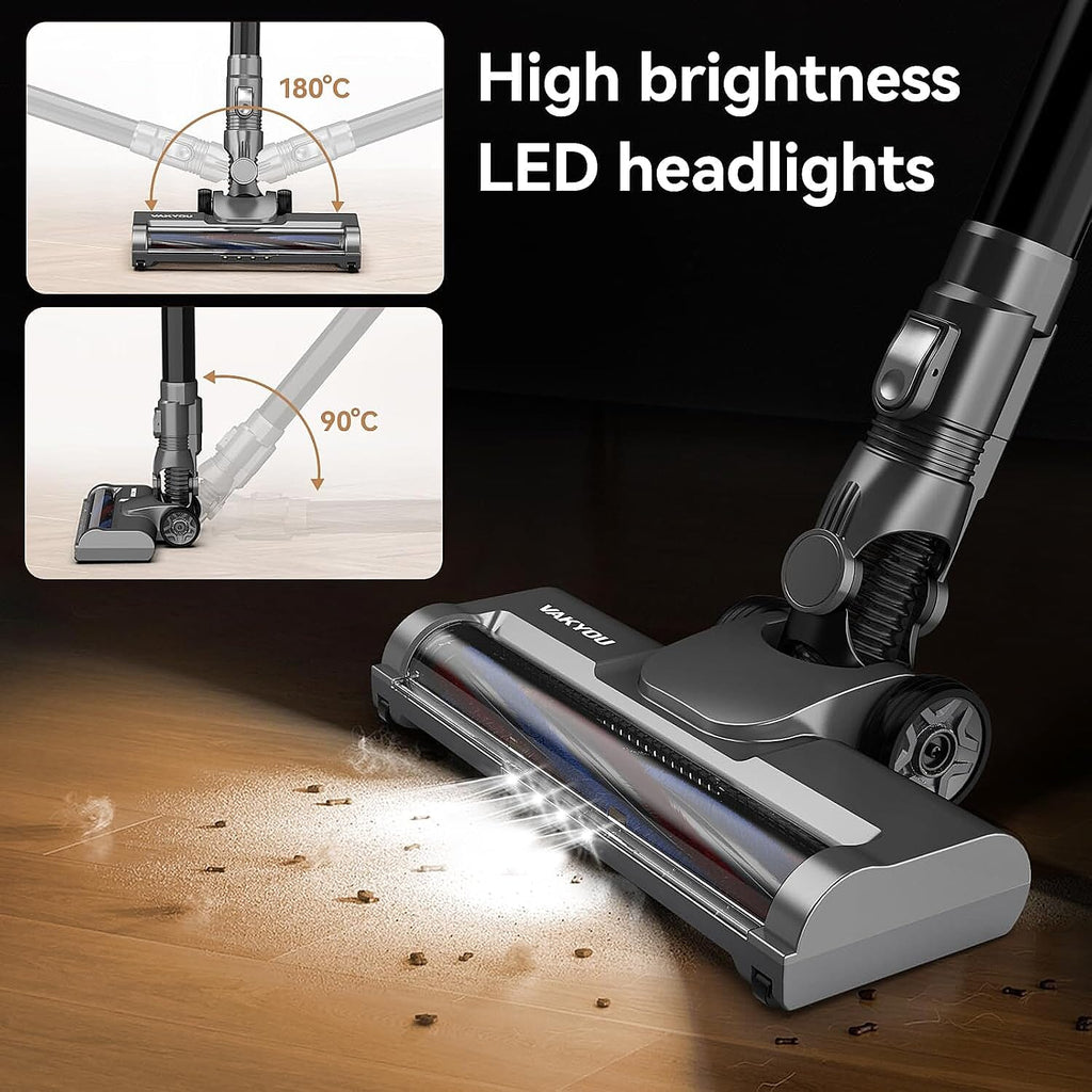 LAST CHANCE OFFER -VAKYOU PRO - VC002 Cordless Vacuum Cleaner with LED Touch Display - Grey