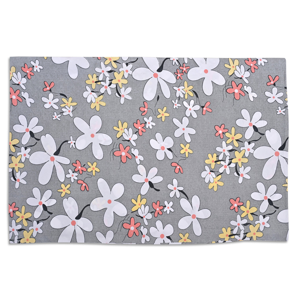 Homesmart 3-Piece Floral Print Duvet Set with Pillow Covers & Storage Bag (Size King) - Grey_8083341_5