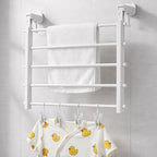 Set of 2 Foldable Wall-Mounted Laundry Racks