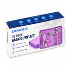 35-in-1 Manicure Set - Multi- Functional Toolkit- Includes, Clippers, Beauty Scissors, Cuticle Knife, Nail File and more - Purple_8084996_5