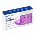 35-in-1 Manicure Set - Multi- Functional Toolkit- Includes, Clippers, Beauty Scissors, Cuticle Knife, Nail File and more - Blue_8084998_5