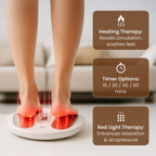 LOWEST EVER PRICE - Bliss - Beyond EMS and TENS, Red Light Therapy Heating Foot Massager (9 Modes, 20 Intensity Levels), Including Electrode Pads - White