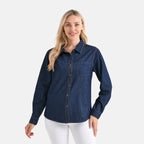 La Marey Classic Denim Shirt (Size XL, 20-22) - Dark Blue_8085869