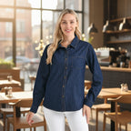 La Marey Classic Denim Shirt (Size XL, 20-22) - Dark Blue_8085869_1