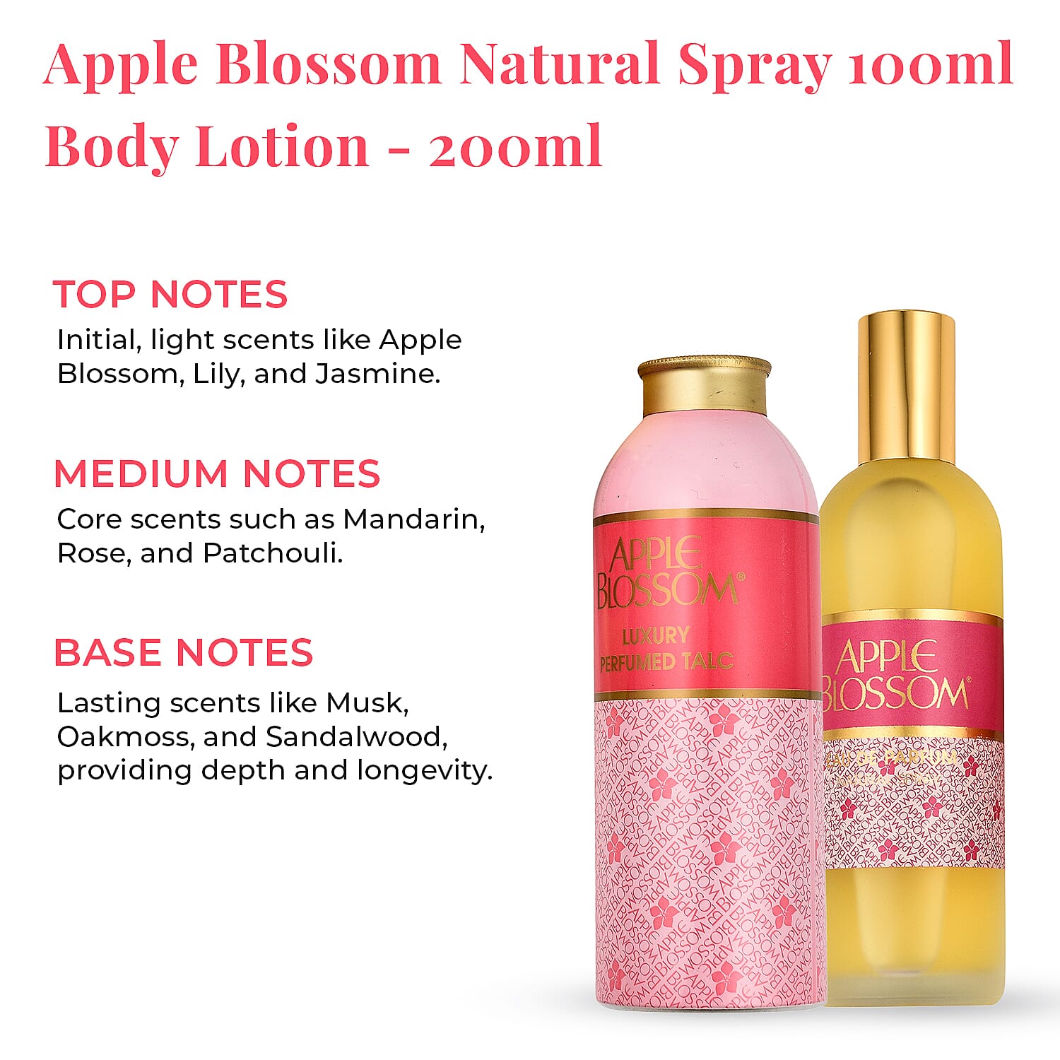 Apple Blossom Gift Set EDP 100ml & Luxury Talc 100g