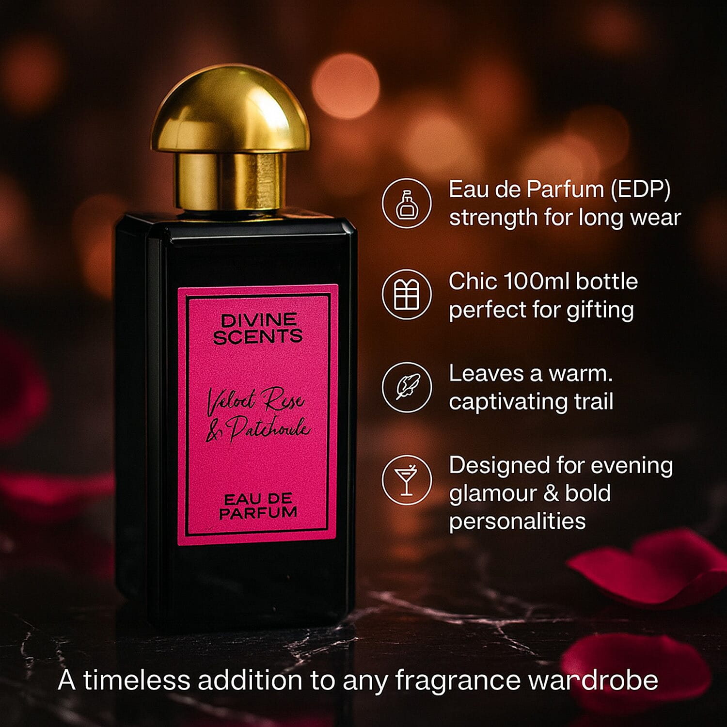 Divine Scents - Laurelle Velvet Rose & Patchouli EDP - 100ml