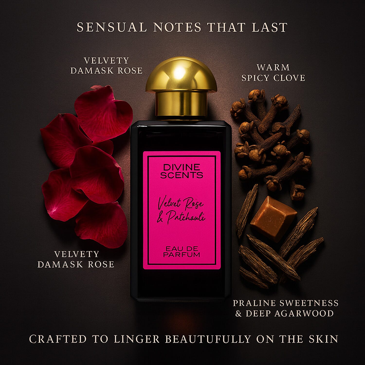 Divine Scents - Laurelle Velvet Rose & Patchouli EDP - 100ml