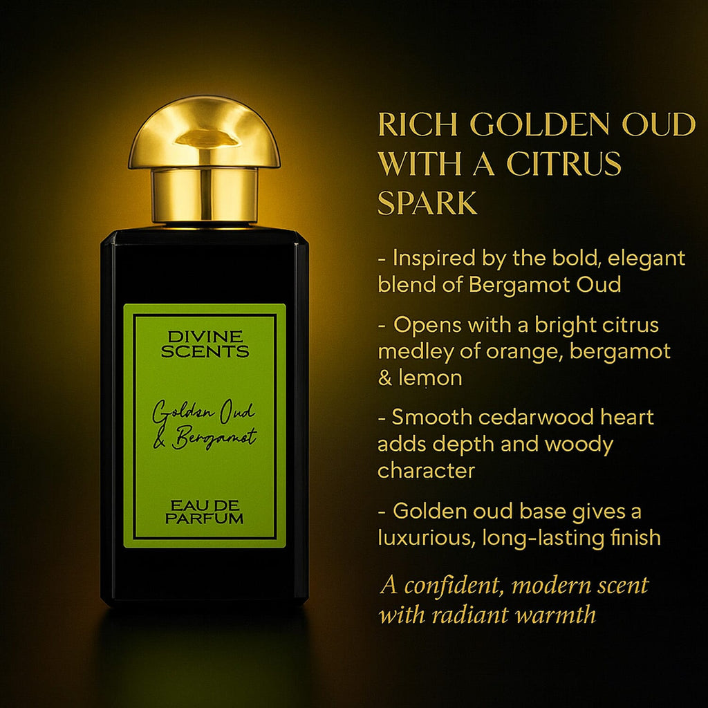 Divine Scents - Laurelle Golden Oud & Bergamot EDP - 100ml