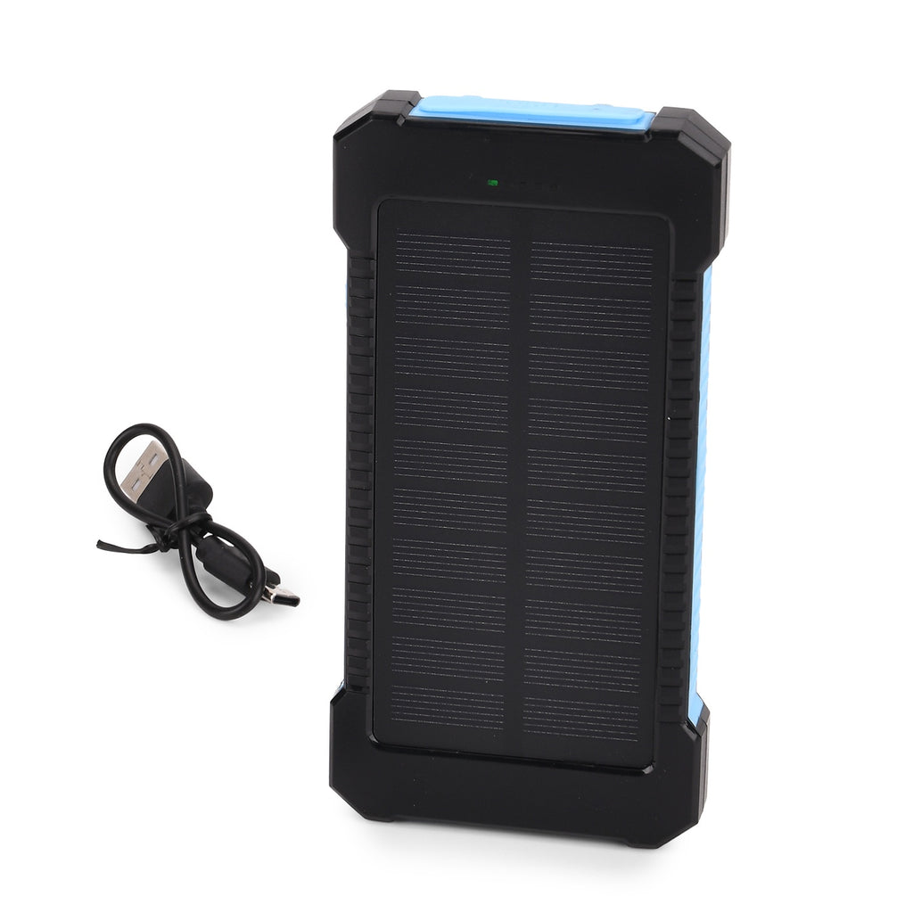 3 in 1 - 10000mAh Solar Power Bank with 5W Wireless Charging and LED Light - Black_8099110_4