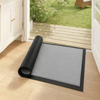 Ultra Absorbant Non Slip Doormat- Protect your floors and catch dirt and mud at the door Machine Washable - 60X40 cm - Grey