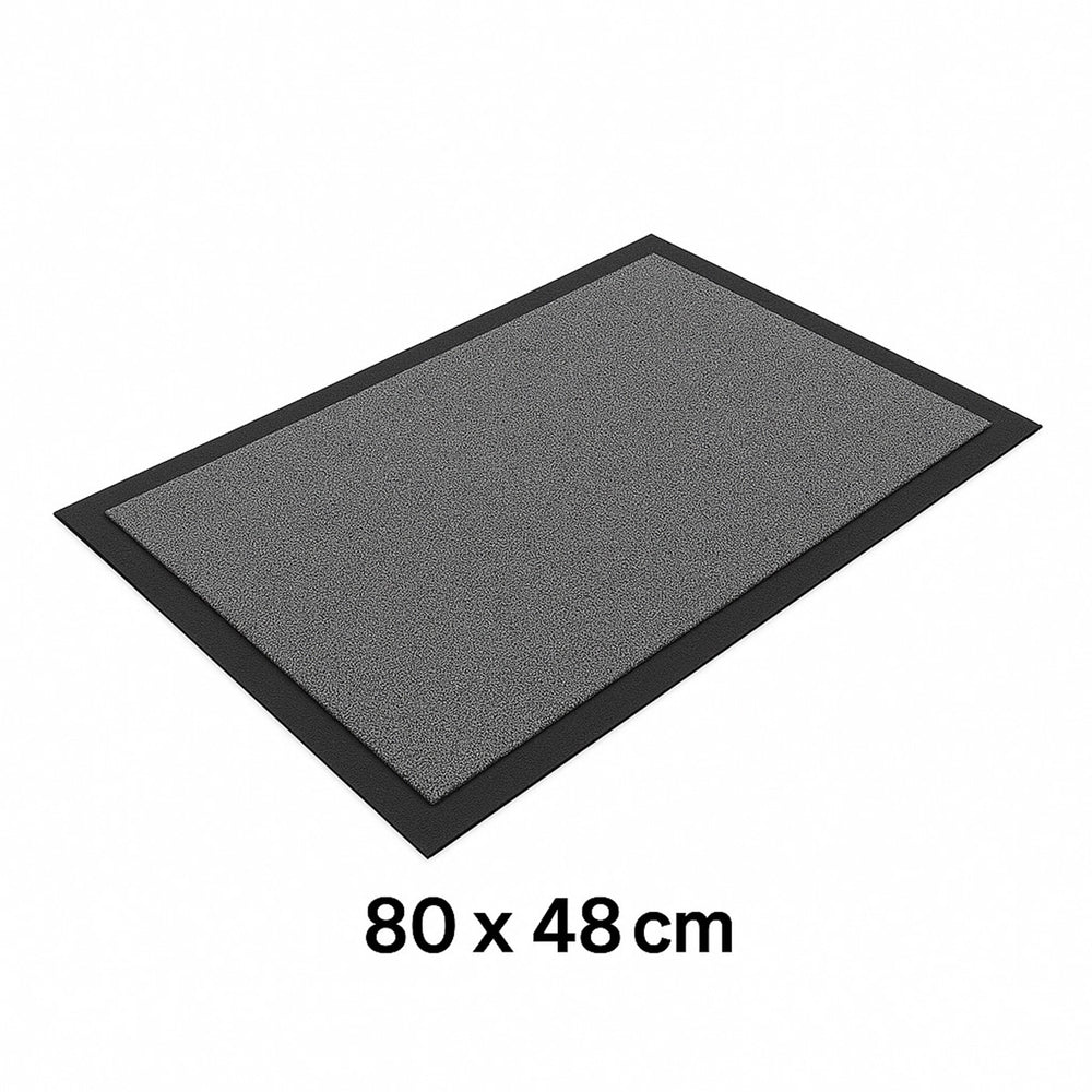 Ultra Absorbant Non Slip Doormat- Protect your floors and catch dirt and mud at the door Machine Washable - 60X40 cm - Grey_8099318_4
