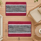 Patterned Rug and Door Mat (Size 45x1 cm) - Maroon & Maroon_8101368_5
