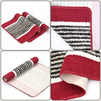 Patterned Rug and Door Mat (Size 45x1 cm) - Maroon & Maroon_8101368_8