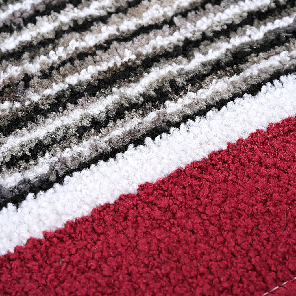 Patterned Rug and Door Mat (Size 45x1 cm) - Maroon & Maroon_8101368_9