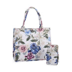 Flower Tote Bag (Size 40x12x34 cm) - Multi Color & White