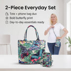 Butterfly Tote Bag (Size 40x12x34 cm) - Multi Color & Multicolor