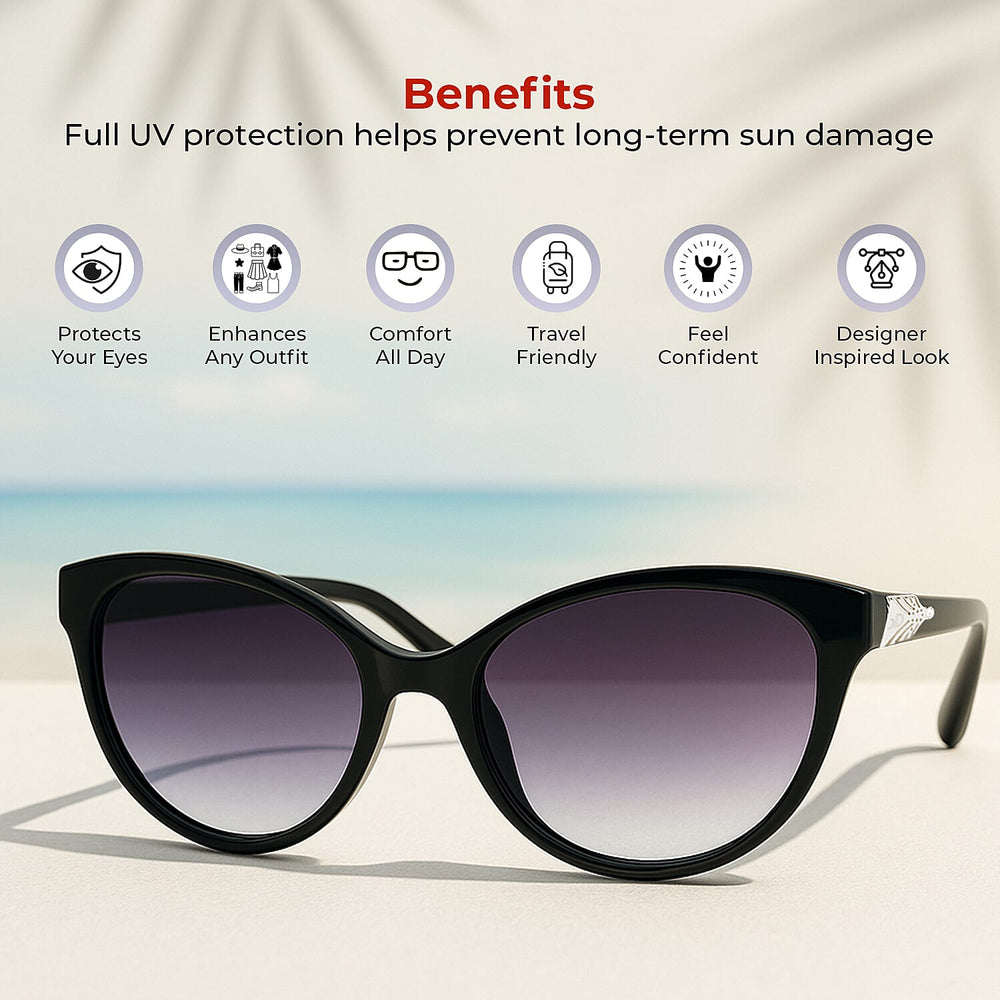 Catherine Denevue Sunglass - Black
