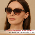 Catherine Denevue Sunglass - Red