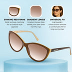 Catherine Denevue Sunglass - Red