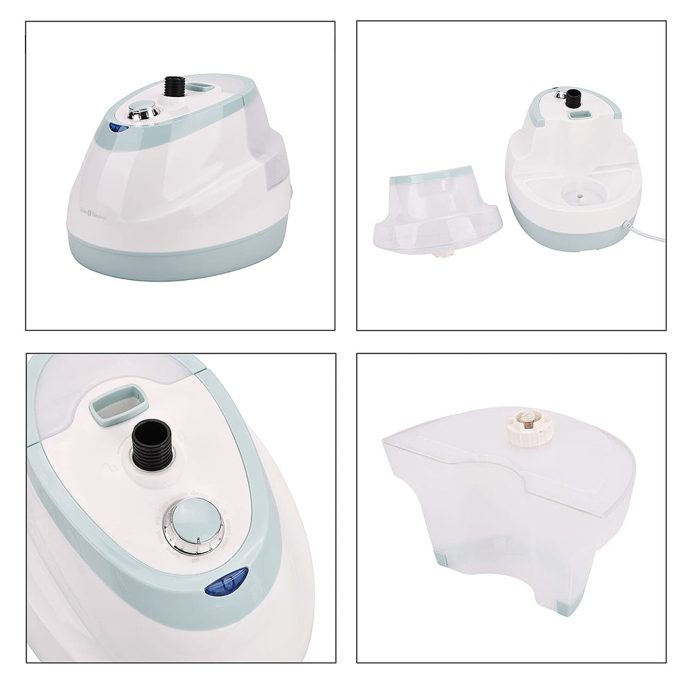 Bliss and Beyond Garment Steamer - 1800W, 1.6L Tank with Ironing Board - Glove - White - Blue