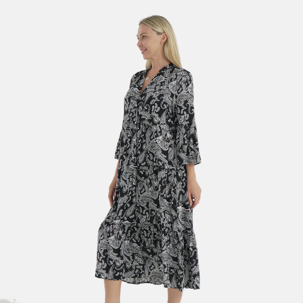 & Maisi Bohemian Dress (Size - Medium) - Black & Black_8110748_2