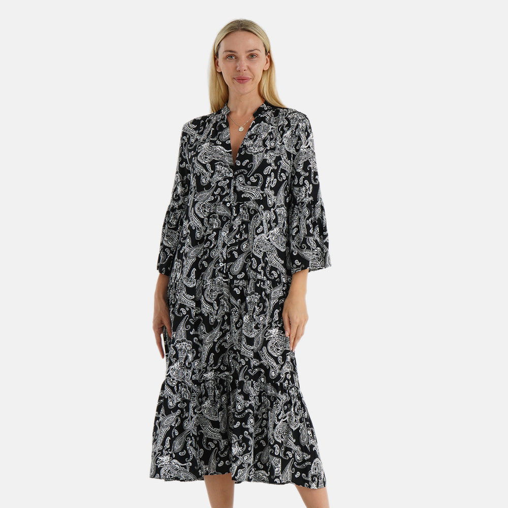 & Maisi Bohemian Dress (Size - Medium) - Black & Black_8110748_3