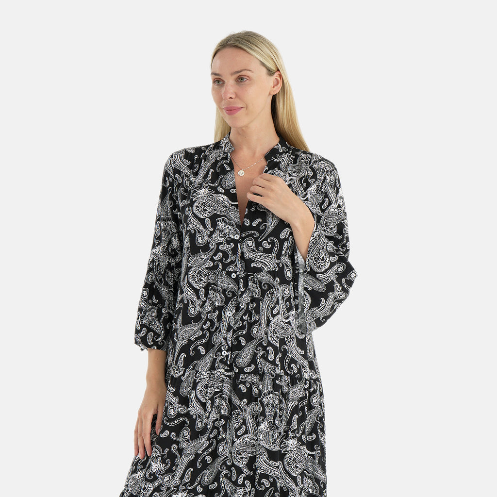 & Maisi Bohemian Dress (Size - Large) - Black & Black_8110749_4