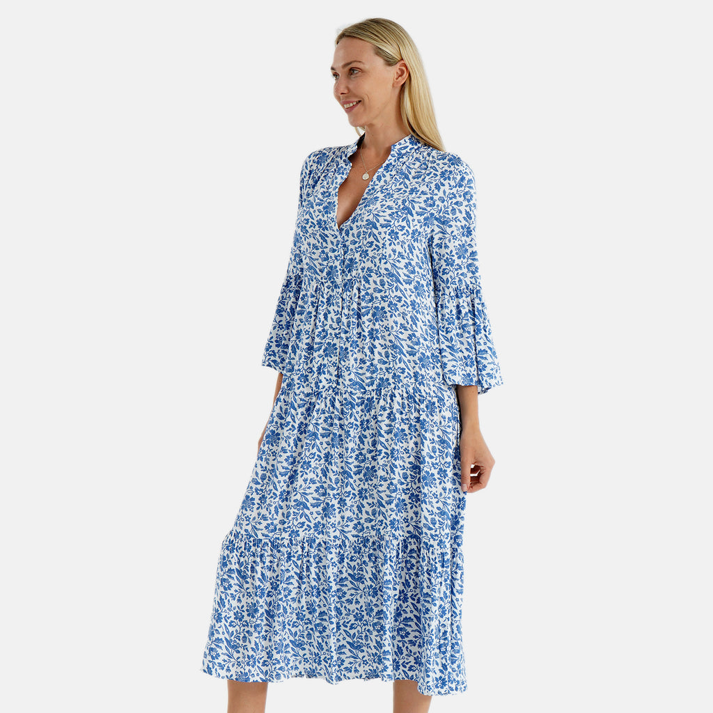 & Maisi Bohemian Dress (Size - Medium) - Blue & Black_8110803_2