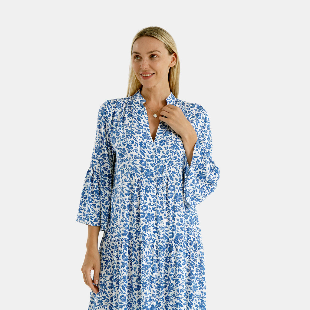 & Maisi Bohemian Dress (Size - Medium) - Blue & Black_8110803_4