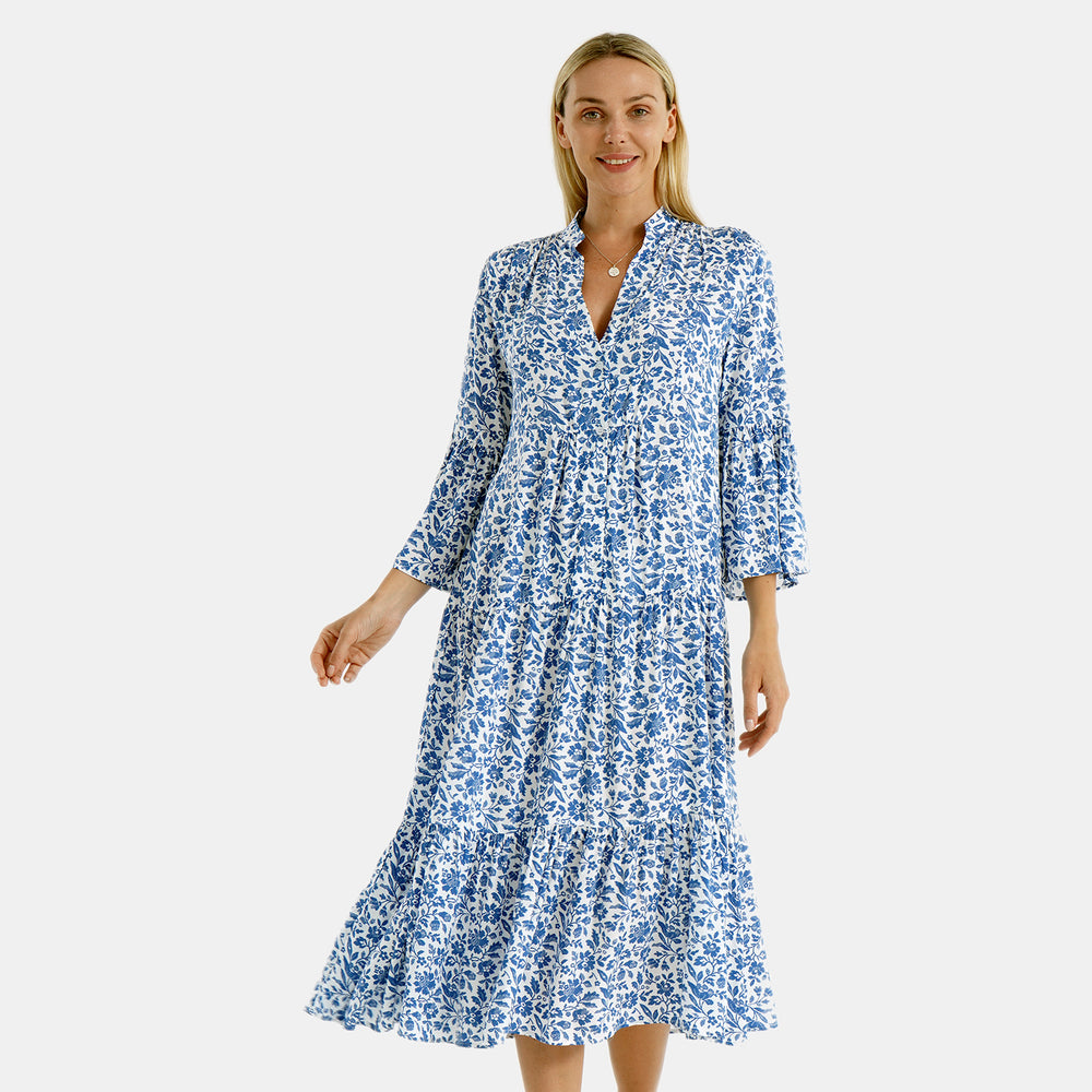 & Maisi Bohemian Dress (Size - XXL) - Blue & Black_8110811