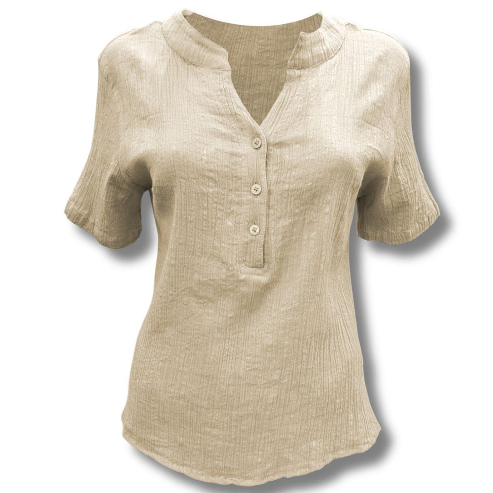 Anamor Cotton Knitted Top (Size - Large) - Stone_8128819