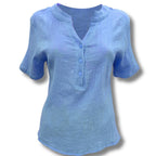 Anamor Cotton Knitted Top (Size - Medium) - Blue_8128824