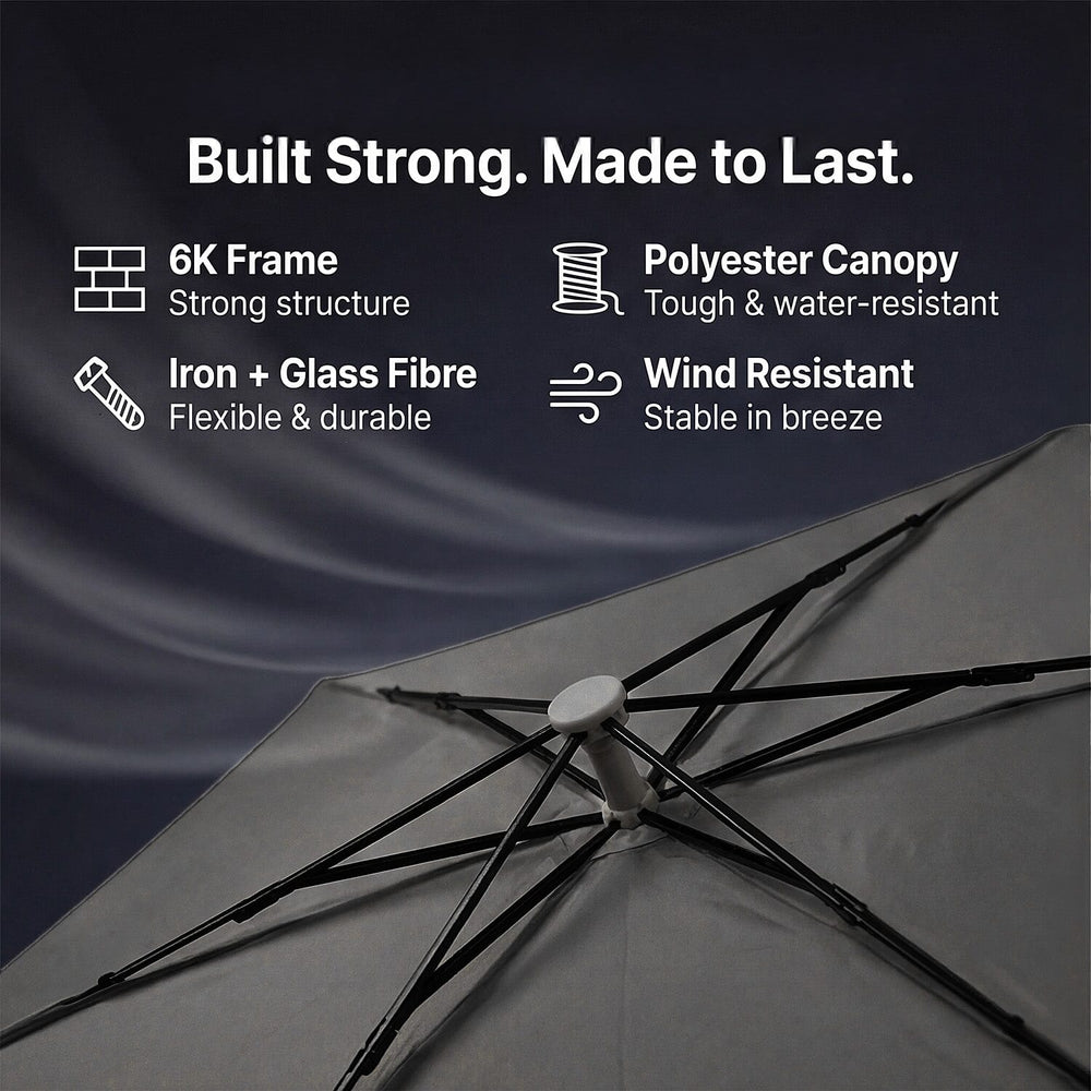 SET OF 2- Umbrella with Storage Bag - Cream