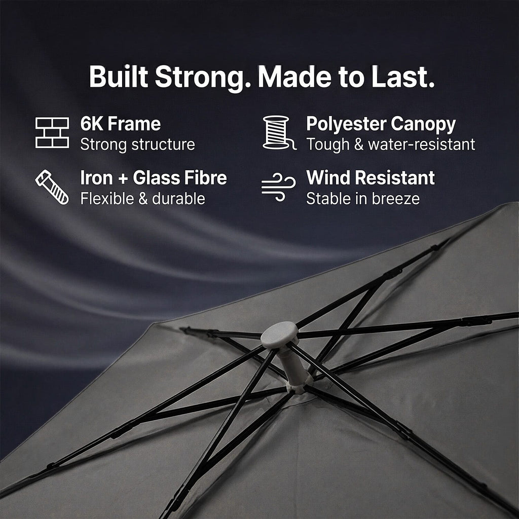 SET OF 2- Umbrella with Storage Bag - Cream