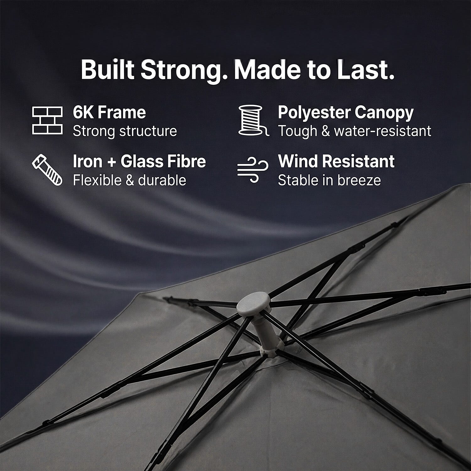 SET OF 2- Umbrella with Storage Bag - Cream