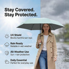 Set of 2 Offer - Umbrella with Storage Bag - Turquoise