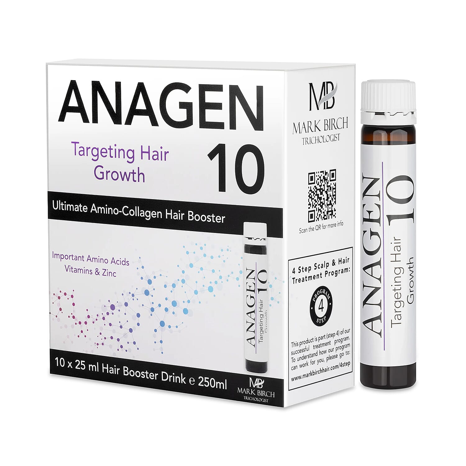 Mark Birch Anagen 10 Amino-Acid, Collagen Booster Shots (10x25ml)