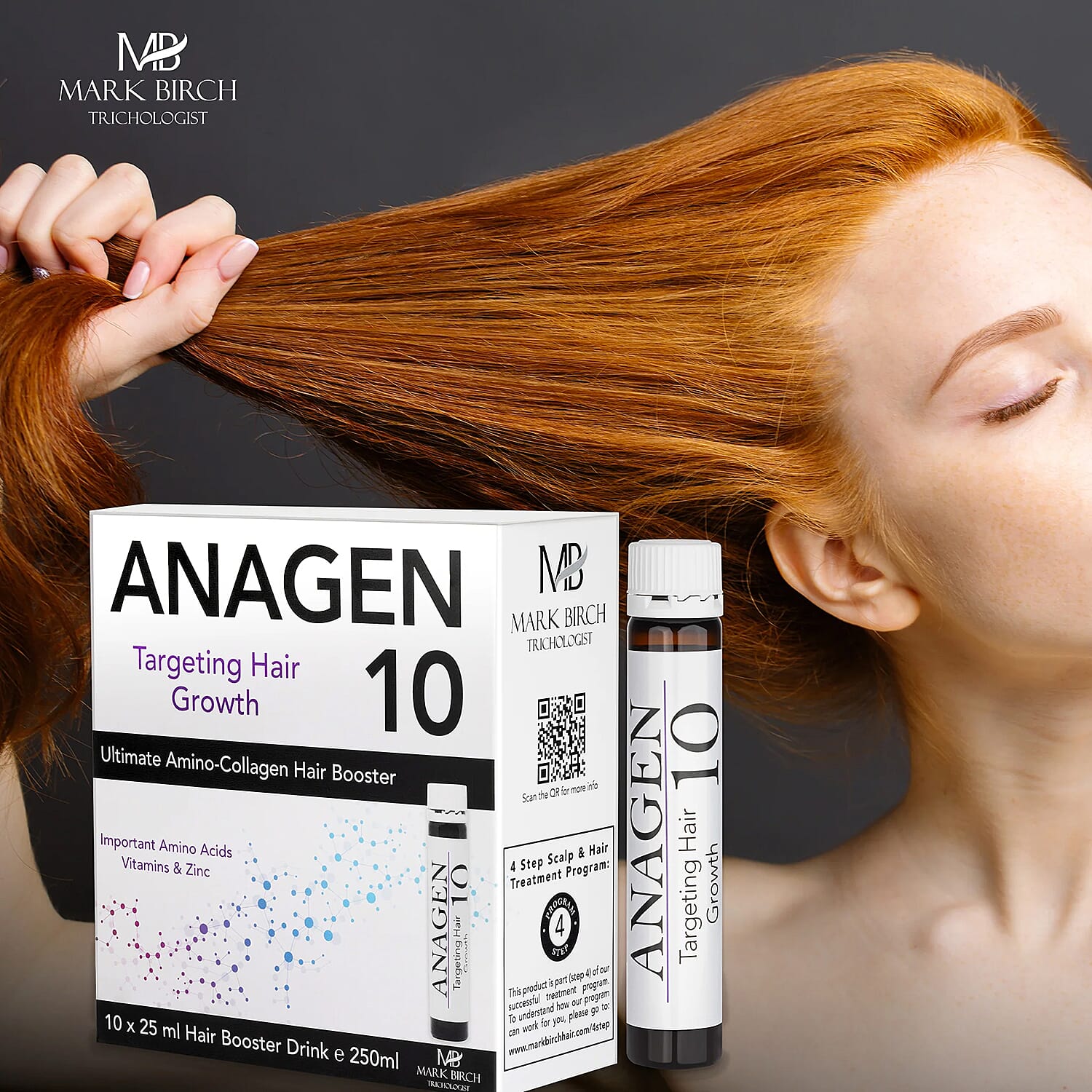 Mark Birch Anagen 10 Amino-Acid, Collagen Booster Shots (10x25ml)