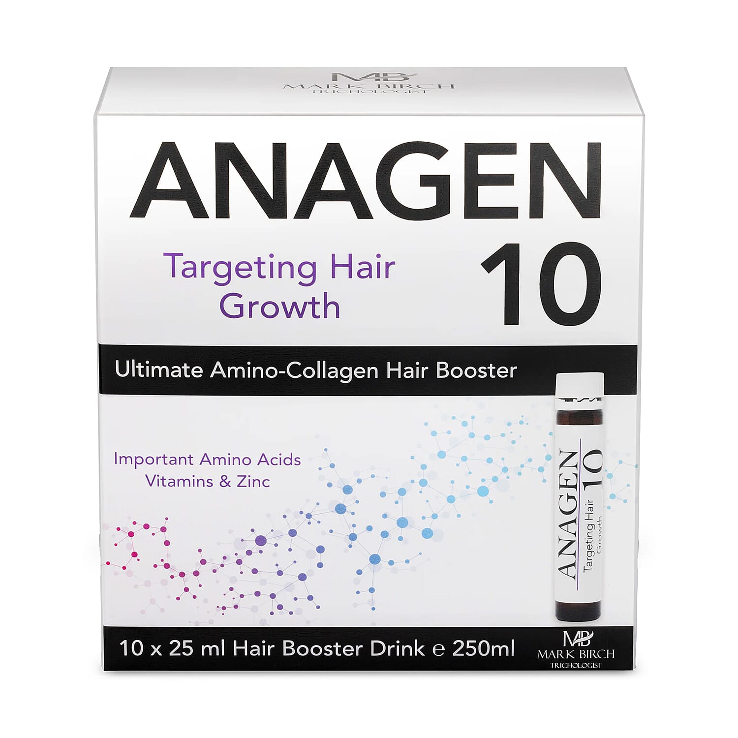 Mark Birch Anagen 10 Amino-Acid, Collagen Booster Shots (10x25ml)