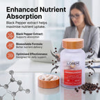 Lorem Ashwagandha Capsules with Black Pepper - Vitamin B6 - 60 Capsules