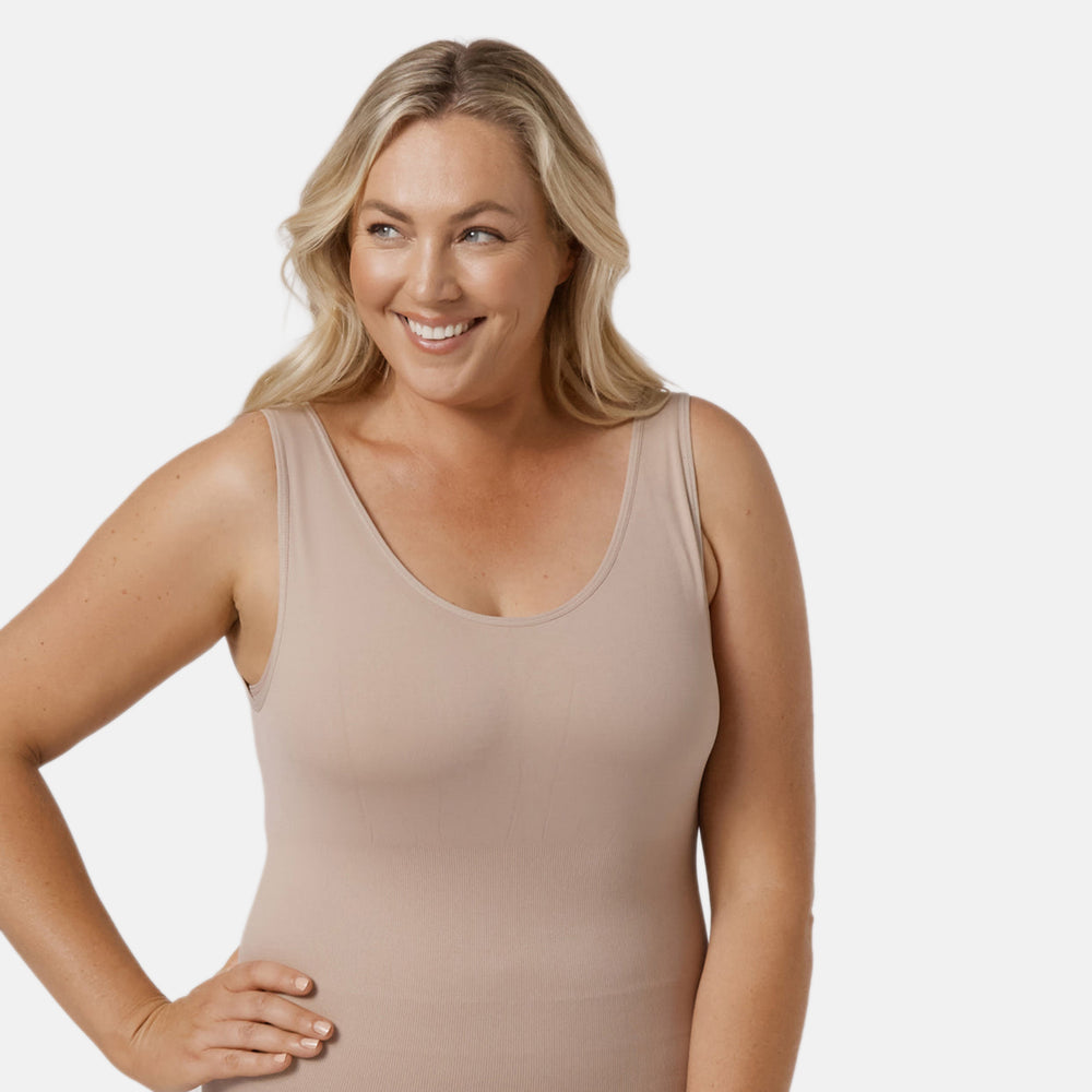Bella Bodies Camyz Shaping Reversible Seamless Camisole (Size S) - Sand_8148790