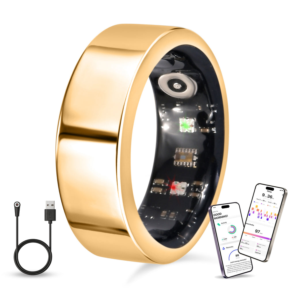 Soul Smart - Stainless Steel Smart RingV1: IP68 Waterproof Multi-Function Health & Fitness Tracker_8151890_1