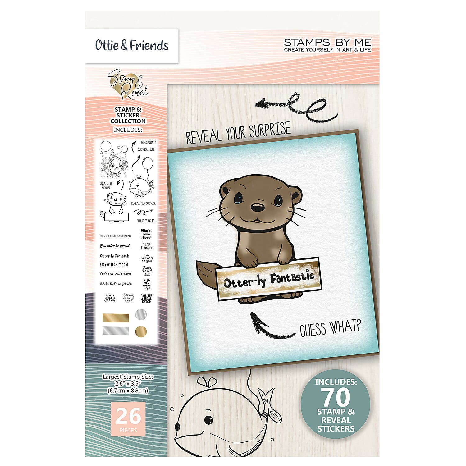 OTTIE AND FRIENDS - 26 STAMPS -70 GOLD AND SILVER STICKERS