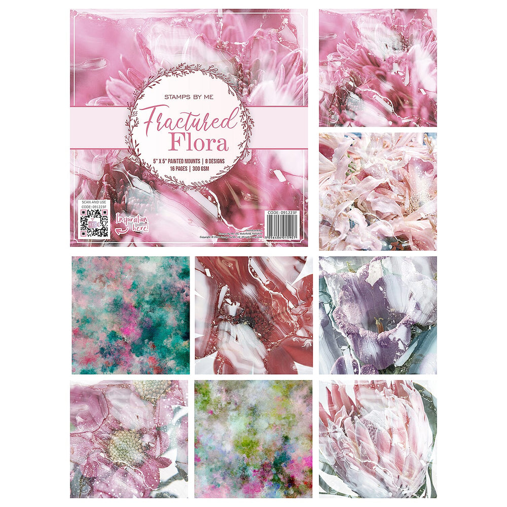 FRACTURED FLORA 5 X 5 8 DESIGNS 16 PAGES 300GSM