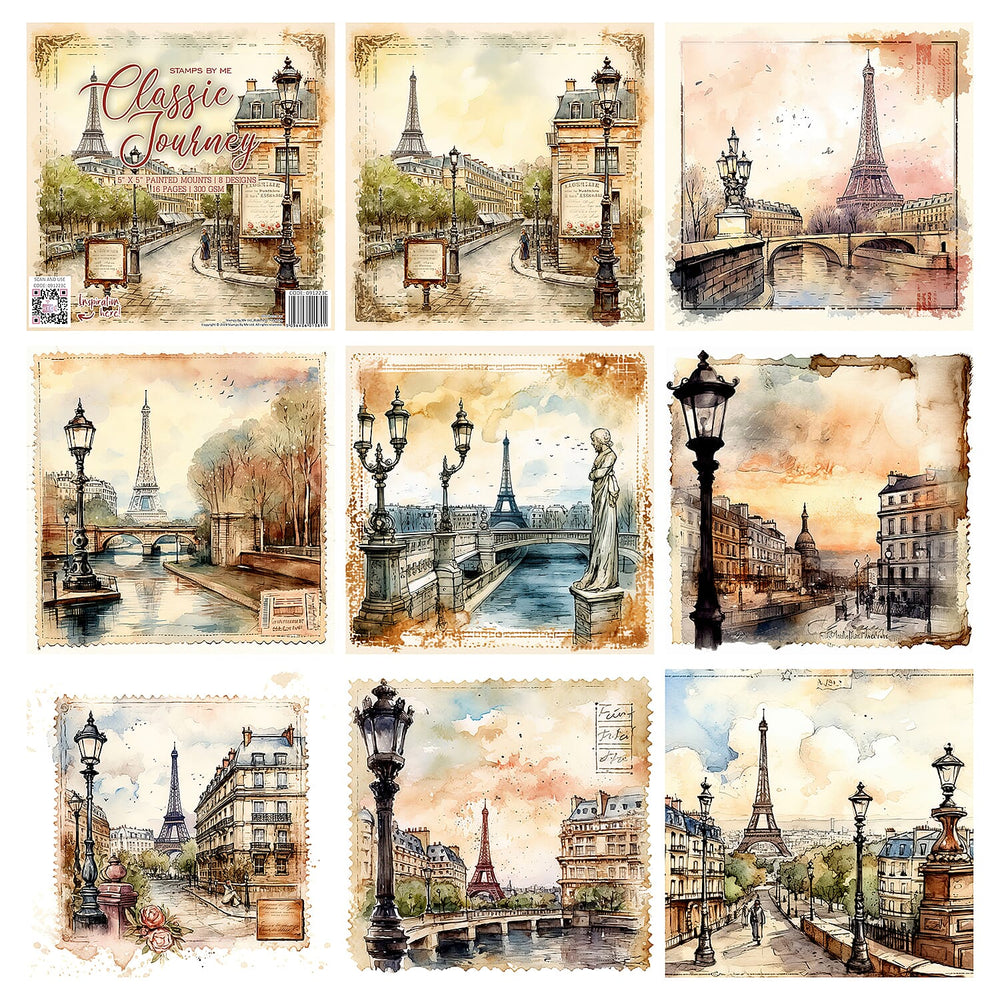 CLASSIC JOURNEY 5 X 5 8 DESIGNS 16 PAGES 300GSM