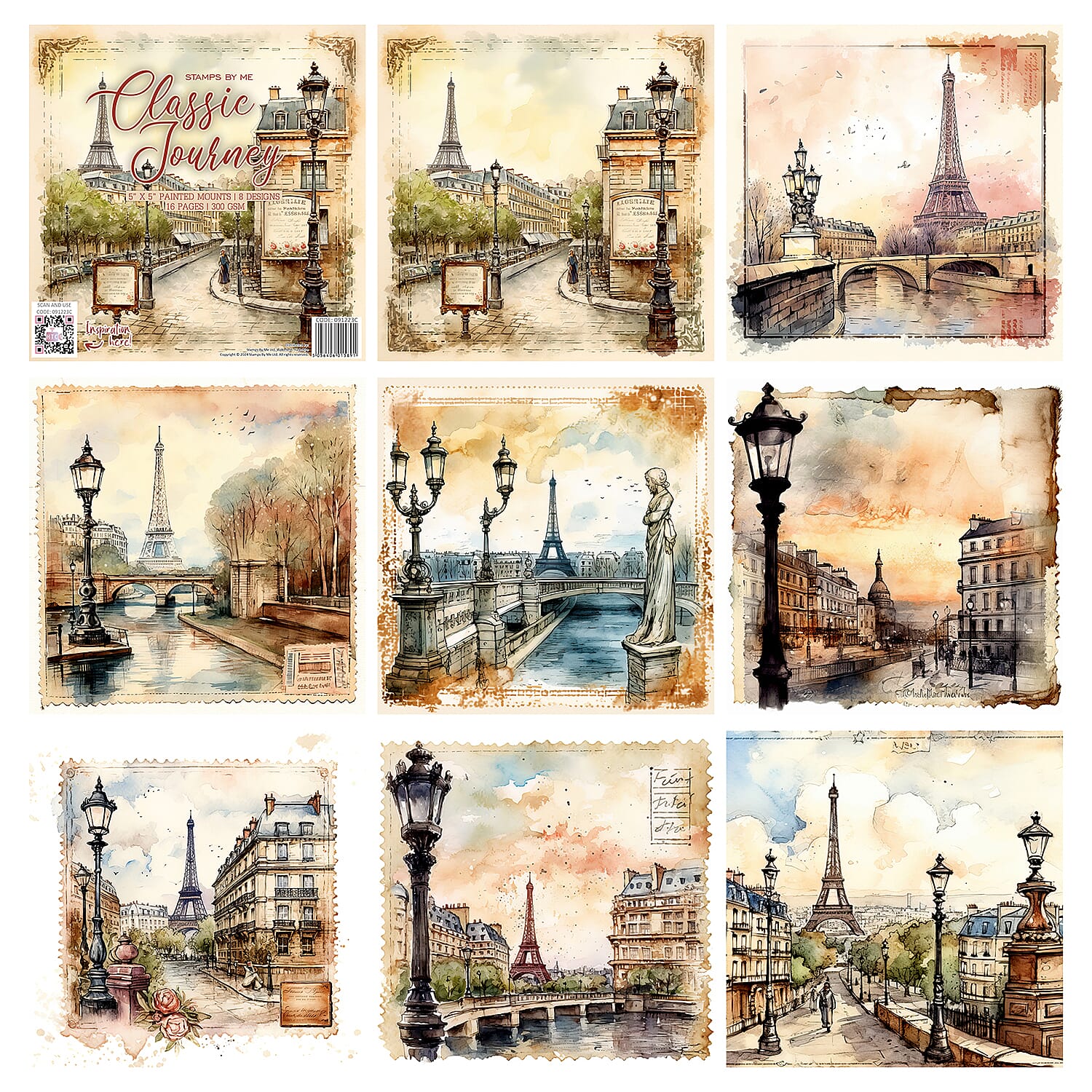 CLASSIC JOURNEY 5 X 5 8 DESIGNS 16 PAGES 300GSM