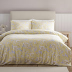 Simply Charlotte Mia Floral Print Duvet Cover Set (Size Single) - Lemon