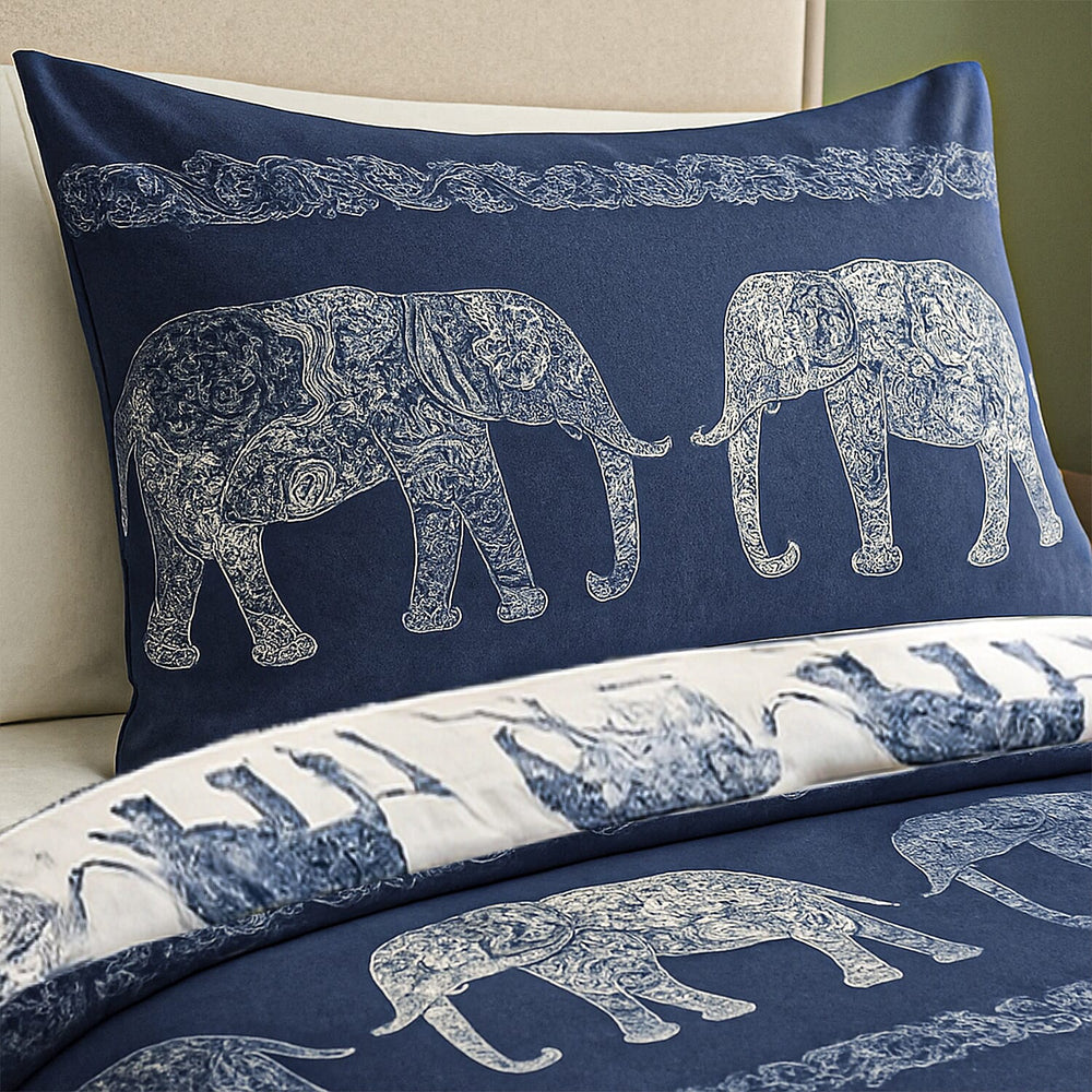Simply Charlotte Animal Comforter and Duvet (Size 1x137 cm) - White Blue