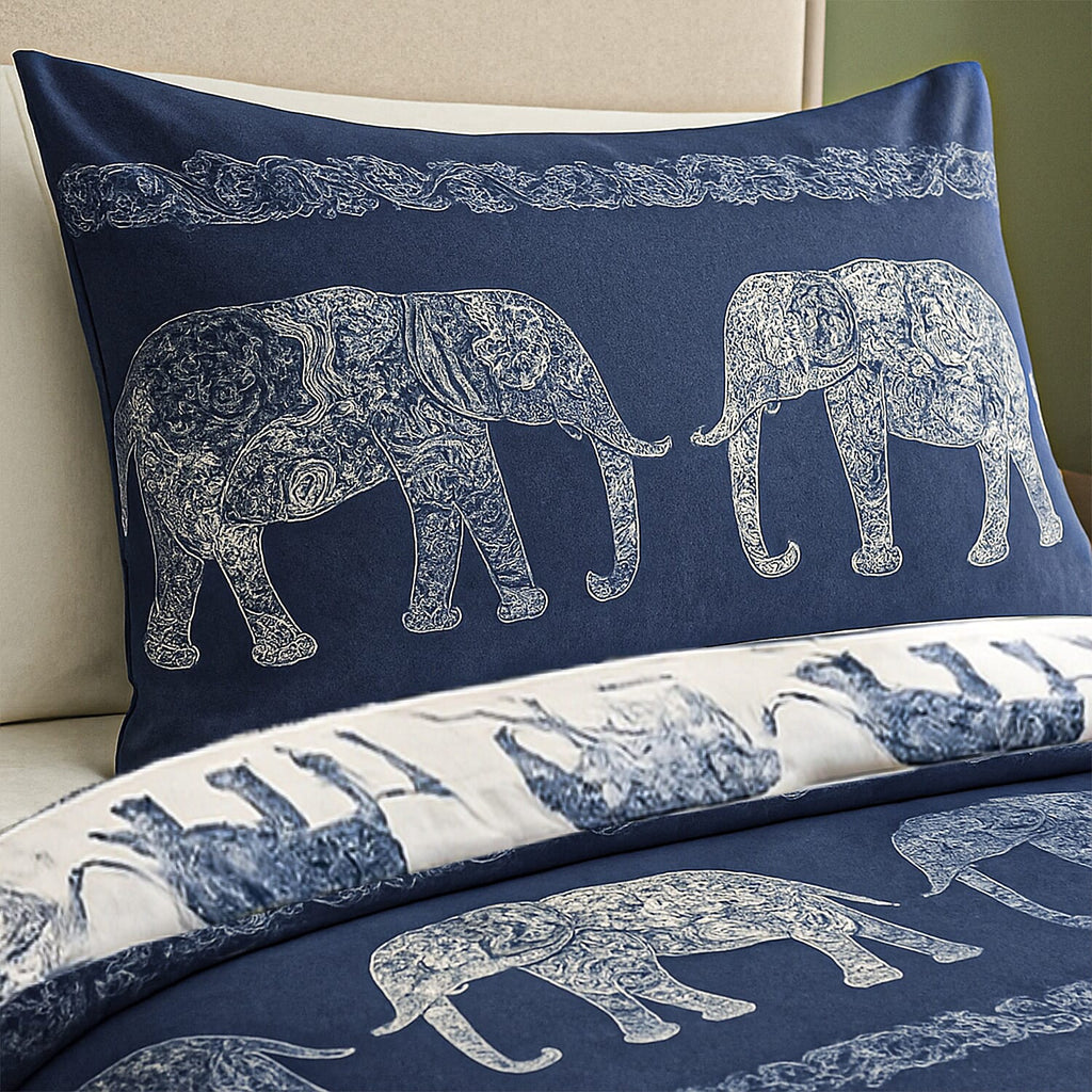 Simply Charlotte Animal Comforter and Duvet (Size 1x137 cm) - White Blue