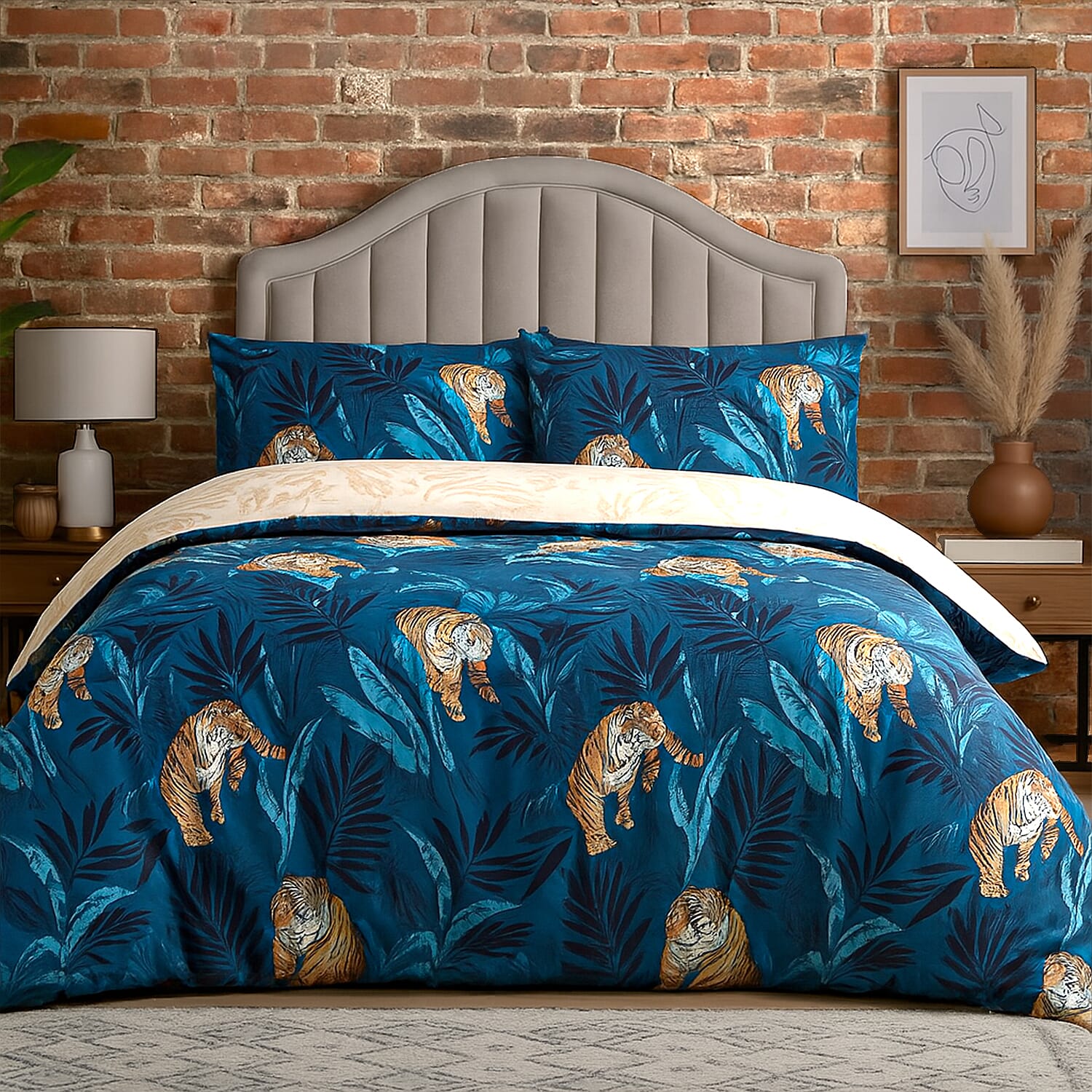 Simply Charlotte Animal Comforter and Duvet (Size 1x200 cm) - Navy